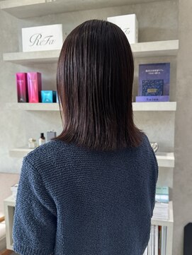 シベルバレー 横浜(sibell) *黒髪ストレートロングレイヤーミディアム髪質改善ストレート