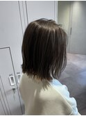切りっぱなしボブ/ハイライト/グレージュ/名古屋/本山/覚王山