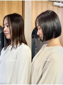 《はまだ　かんた》before/afterボブ！！