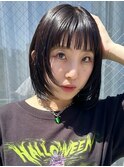 ボブ/レイヤーボブ/レイヤー/切りっぱなしボブ/前髪/オン眉