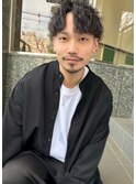 ツイストスパイラルパーマ×センター分け