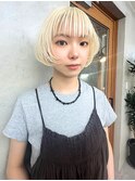 ケアブリーチ/ハイトーン/ホワイト/ボブ