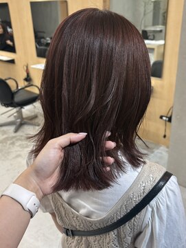 スミス 上野(smith) ピンクブラウン暖色カラーレイヤーカット