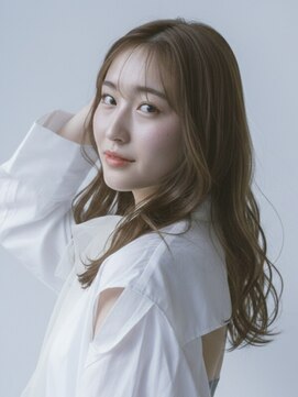 シータ 成増(THETA) 大人可愛いウェーブロング20代30代◎前髪あり透明感ベージュ成増