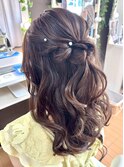 ゆるふわハーフツイン【横浜/ヘアセット/着付け/ヘアメイク】