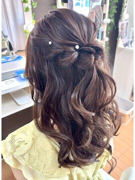 ジェミータ 横浜 ゆるふわハーフツイン【横浜/ヘアセット/着付け/ヘアメイク】