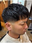 クロップ緩パン×テーパーフェード