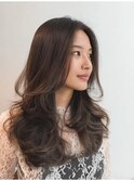 レイヤーカット_顔周り前髪カットケアブリーチ調布韓国