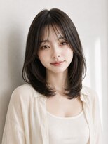 ネオリーブウリ 二子玉川店(Neolive uri) ダークパープルレイヤーカットミルクブラウン髪質改善