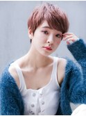 【LANY 横浜】バームで決まるショートマッシュ×ピンクベージュ