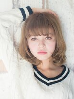 サロンドメルシー (salon de merci)&nbsp;【merci 青葉台】ベージュカラー 無造作 カール ふわミディ☆