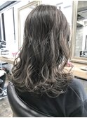 ブリーチレスWカラーカーキベージュ【池袋/20代/30代/40代】