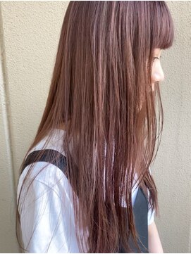 ヘアーブレイス(hair brace) ピンクベージュ  × ストレートヘア