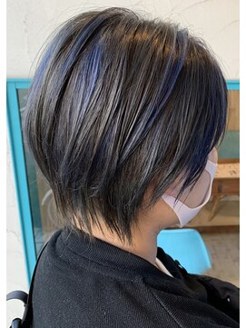 アトリエコパン(atelier copan) ブルーアッシュハイライト爽やかショート