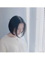 遊人セントラル(CENTRAL) [心斎橋/難波］☆ダークブルー×前髪なしショートボブ☆