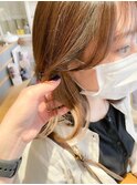 お仕事OK！大人可愛い　インナーカラー