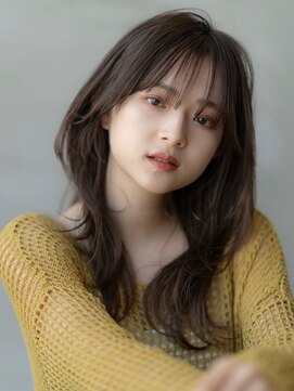 ケアリー 武蔵小杉(Carelly) 大人かわいい前髪セシルカットココアブラウンフリンジウェーブ