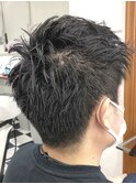MEN'S HAIR センターパート ツイストスパイラル コンマヘア