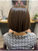 ショートヘアワンポイントカラーブラウンカラー
