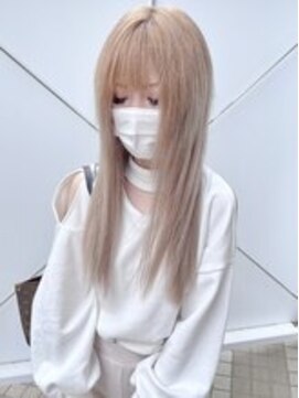 ディア(.eer) 人毛編み込みエクステ40本（80g）ミルクティーベージュ/心斎橋