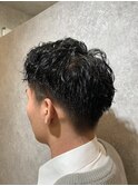 MEN’S HAIR/ブルーブラック/フェザーパーマ/本八幡