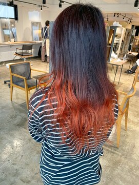 ニュート(Neut ) グラデーションカラーオレンジ/禰豆子カラー/ケアブリーチ名古屋