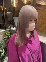 ハウリーヘアアンドスパ(HAURY hair&spa) 姫カット×ホワイトピンク