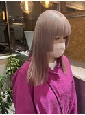 姫カット×ホワイトピンク