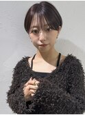 前髪あり耳掛け丸みくびれショートボブ20代30代40代50代(蘭)