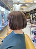 インナーカラーボブ顔まわりレイヤー20代30代40代ぱっつん前髪
