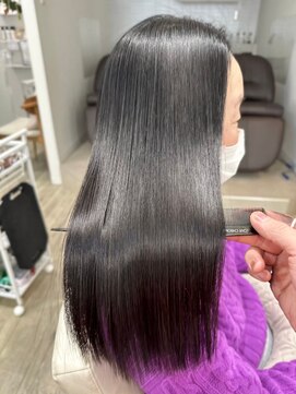 レヴ 草加店(LEV.) フレンチカジュアルレイヤーカットウェットヘアオリーブベージュ