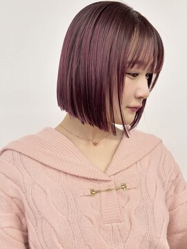 ピープスアンドスー 表参道 渋谷(Peeps&Suu.) カシスレッド/ダブルカラー/ボブ/おしゃれ