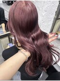 ダブルカラーミルクティーベージュレイヤーカット韓国ヘア