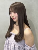 グロー 大宮(GLROW)&nbsp;似合わせカットメルティカラーフェミニンロングマロンベージュ