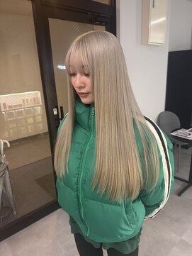 ナンバー 竪町(number+) 透明感抜群♪ダブルカラーブリーチミルクティーベージュ