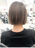 ハイライトバレイヤージュダブルカラーボブカット30代40代