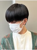 黒髪マッシュナチュラルマッシュメンズヘア韓国ツーブロック