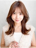 愛されくびれヘア前髪ナチュラルカールサイドバングうる艶髪