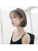 【Moana 平塚】#韓国風#韓国風ヘア#ボブ#ベージュ#透明感カラー