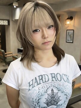 サニー 渋谷(SUNNY) カチューシャカラー、ウルフカット、レイヤーカットケアブリーチ