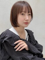 ステアケース 武蔵小杉店(stair:case) ミニボブ大人かわいシアーブラウンシースルーバング20代30代40代