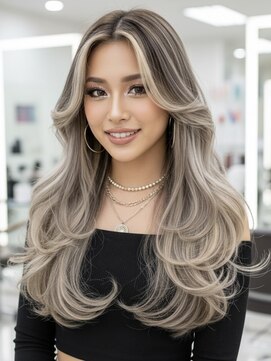 サニー 渋谷(SUNNY) バレイヤージュ、ハイライト、レイヤーカット、ケアブリーチ