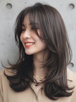 トゥルートラスト 和戸店(True Trust)&nbsp;セミロング×バタフライカット ハイレイヤー バーガンディー