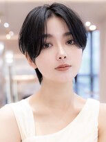 メゾンアルブル 向ヶ丘遊園 登戸(maison ARBLE)&nbsp;20代30代大人ガーリー黒髪韓国小顔顔まわりレイヤーショートボブ