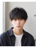 メンズマッシュカーリーニュアンスパーマ束感