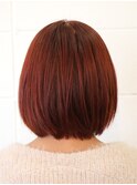 ワインレッド☆切りっぱなしボブ