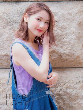 グラ デザイン アンド ヘアー 四条大宮店(GRAS DESIGN & HAIR by HEADLIGHT) 前下がり切りっぱなし外ハネミディ