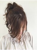 ポニーテール風なヘアーセット♪