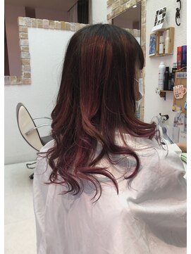 ドゥ スタイル 三国ヶ丘店(Duex Style) ピンク×バイオレット×イエロー