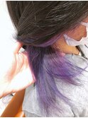 前髪カタログくびれミディイヤリングカラーラベンダーカラー